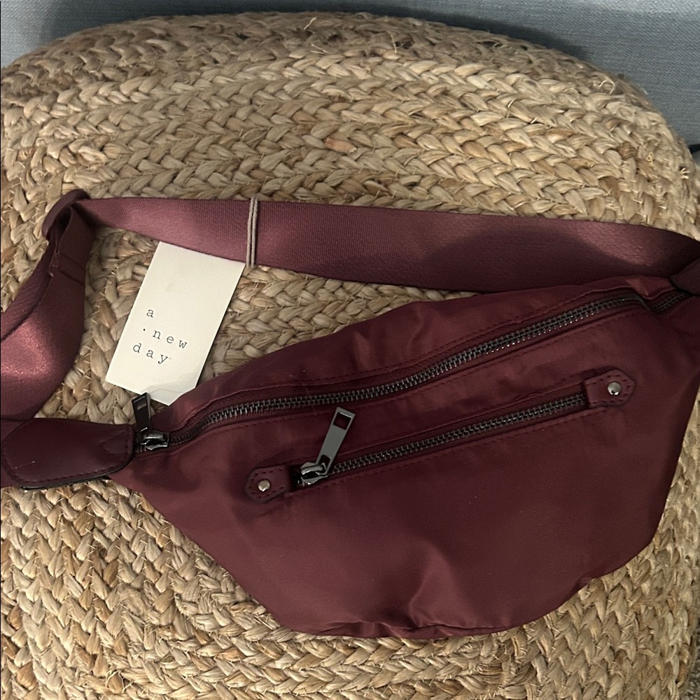 A New Day Maroon Belt Bag